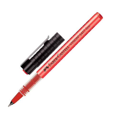 Faber-Castell 5417 Vision Roller Kalem 0.4 Kırmızı (541721) - 1