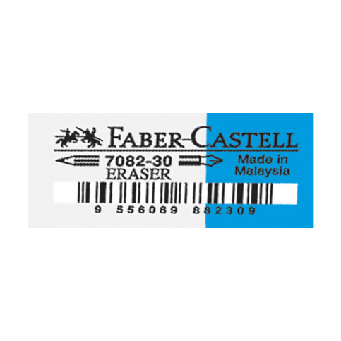 FABER-CASTELL 7082-30 MAVİ-BEYAZ SİLGİ (188230) - 1