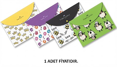 FABER-CASTELL ÇITÇITLI DESENLİ EVRAK DOSYASI A4 (5075000006) - 1