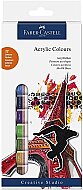 FABER-CASTELL AKRİLİK BOYA 12 RENKx12ml TÜP (5188169501) - FABER-CASTELL