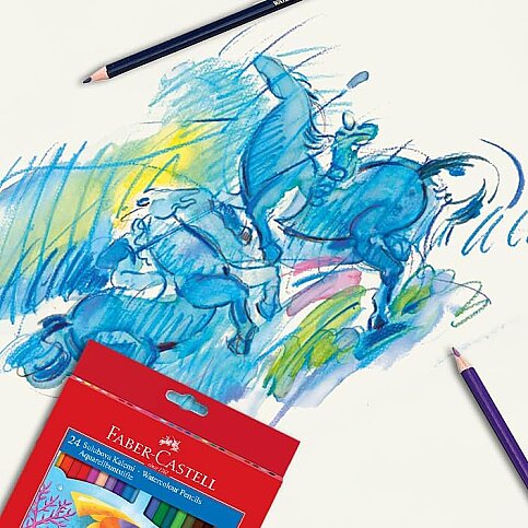 FABER-CASTELL AQUAREL KURU BOYA 24 RENK KARTON KUTU (5171110624) - 2