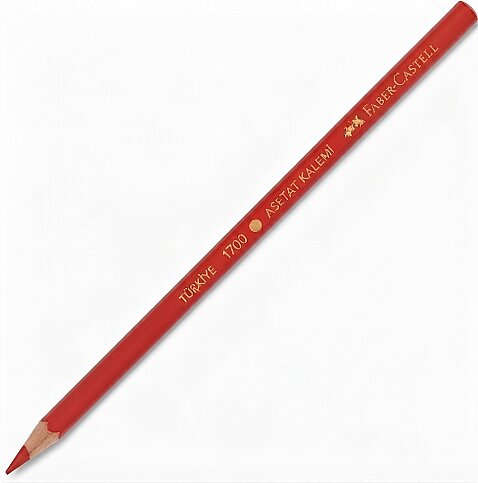 FABER-CASTELL ASETAT BOYA KALEMİ KIRMIZI (5245170003) - 1