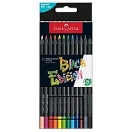 Faber-Castell Black Edition Kuru Boya Kalemi Tamboy 12 Renk (5171116012) - FABER-CASTELL