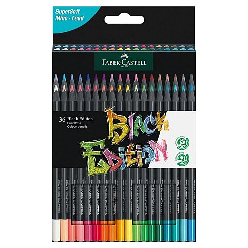 Faber-Castell Black Edition Kuru Boya Kalemi Tamboy 36 Renk (5171116436) - 1