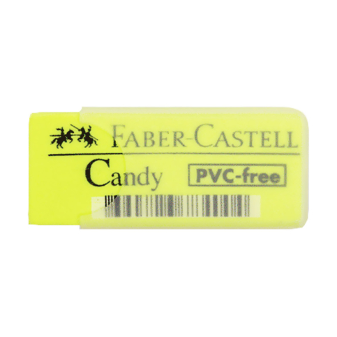FABER-CASTELL CANDY PLASTİK KILIFLI RENKLİ SİLGİ (784000) - 2