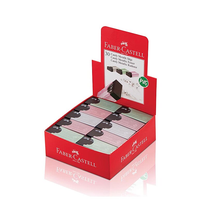 FABER-CASTELL CANDY PVC-FREE METALİK PLASTİK KILIFLI SİYAH SİLGİ (5131784001)