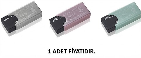 FABER-CASTELL CANDY PVC-FREE METALİK PLASTİK KILIFLI SİYAH SİLGİ (5131784001) - 1