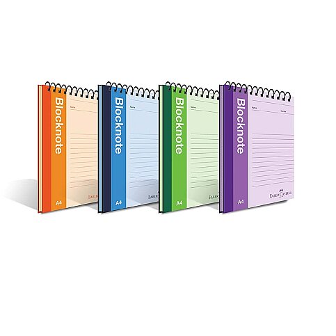 FABER-CASTELL CANLI RENK SPİRALLİ BLOKNOT A4 ÇİZGİLİ 80 YAPRAK (5075000409) - 2
