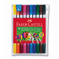 FABER-CASTELL ÇİFT UÇLU KEÇELİ KALEM 10 RENK (5068151110) - FABER-CASTELL