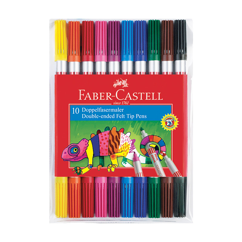Faber-Castell Çift Uçlu Keçeli Kalem 10 Renk (151110)