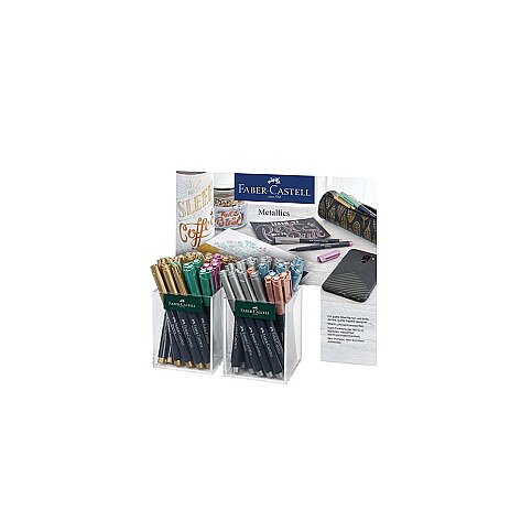 FABER-CASTELL ÇOK AMAÇLI MARKÖR METALİK 60LI STAND (5040160760) - 1