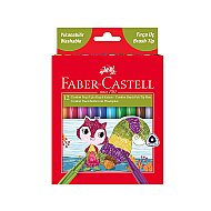 FABER-CASTELL COMFORT FIRÇA UÇLU KEÇELİ KALEM 12 RENK (5068155242) - FABER-CASTELL