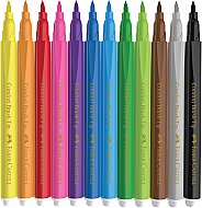 FABER-CASTELL COMFORT FIRÇA UÇLU KEÇELİ KALEM 12 RENK (5068155242) - 2