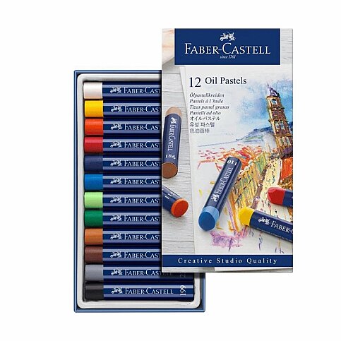 FABER-CASTELL CREATİVE YAĞLI PASTEL BOYA 12 RENK (5188127012) - 1