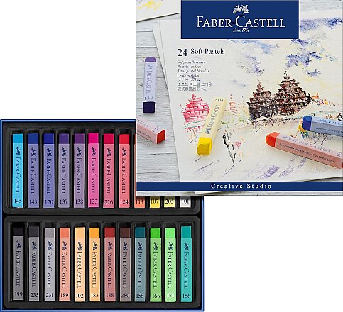 FABER-CASTELL CREATİVE TOZ PASTEL BOYA 24 RENK (5188128324) - 1