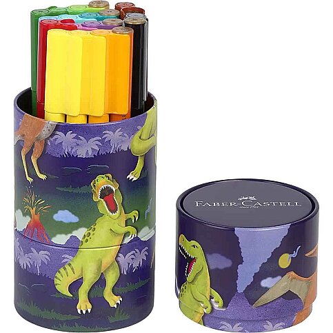 Faber-Castell Dino Keçeli Kalem Tin 20 Renk (5062155546) - 1