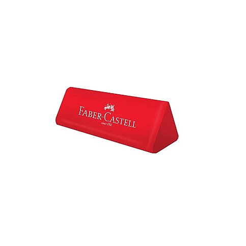 FABER-CASTELL DUST-FREE ÜÇGEN KIRMIZI OKUL SİLGİSİ (5130187237) - 1