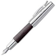 Faber-Castell E-Motion Ahşap Dolma Kalem Krom Siyah (5191148220) - 2