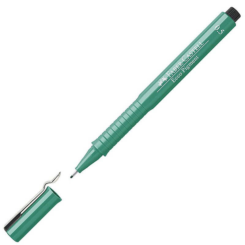 FABER-CASTELL ECCO PİGMENT ÇİZİM KALEMİ 0.5mm YEŞİL (5110166563)