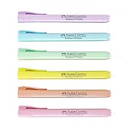 Faber-Castell Fosforlu Kalem 38 Pastel 6 Renk (5030158218) - FABER-CASTELL