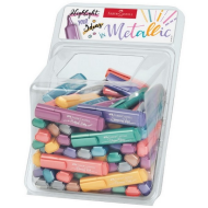 FABER-CASTELL FOSFORLU KALEM 46 METALİK 100LÜ STAND (154618) - FABER-CASTELL