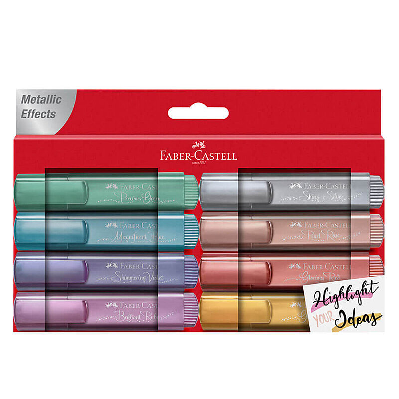 FABER-CASTELL FOSFORLU KALEM 46 METALİK 8 RENK (5030154689)