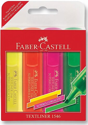 FABER-CASTELL FOSFORLU KALEM SETİ 4 RENK (5038154604) - 1
