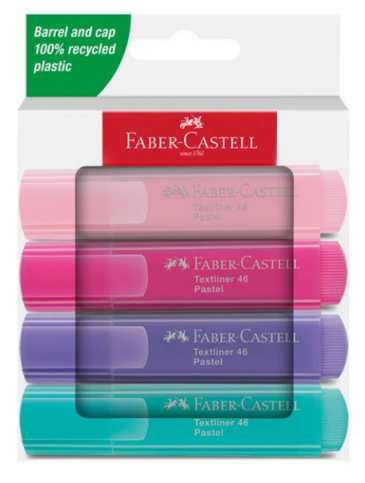 Faber-Castell Fosforlu Kalem Seti 46 Pastel 4 Renk 2024 (5030254654) - 1