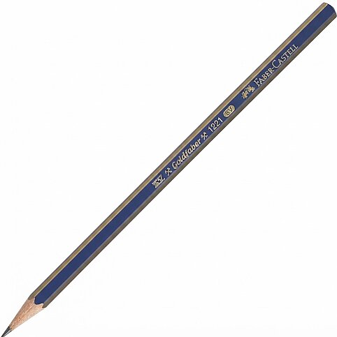 FABER-CASTELL 1221 GOLD DERECELİ KURŞUN KALEM 6H (5165112516)(000002) - 1