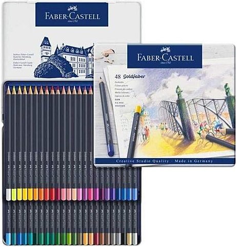 FABER-CASTELL GOLDFABER KURU BOYA 48 RENK METAL KUTU (5188114748) - 3