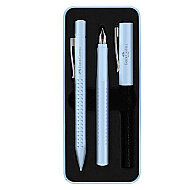 FABER-CASTELL GRİP 2011 DOLMA KALEM+TÜKENMEZ KALEM SETİ GÖK MAVİ (5178201524) - FABER-CASTELL