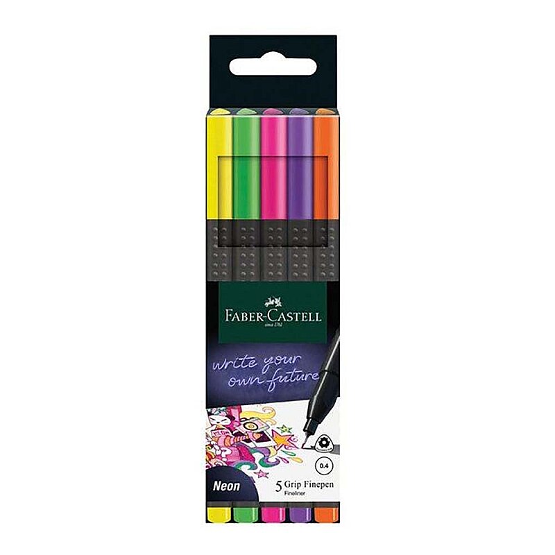 FABER-CASTELL GRİP FİNEPEN 0.4mm KEÇE UÇ NEON 5 RENK (5020151603)