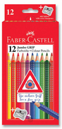 Faber-Castell Grip Jumbo Kuru Boya 12 Renk (5170110912) - 1