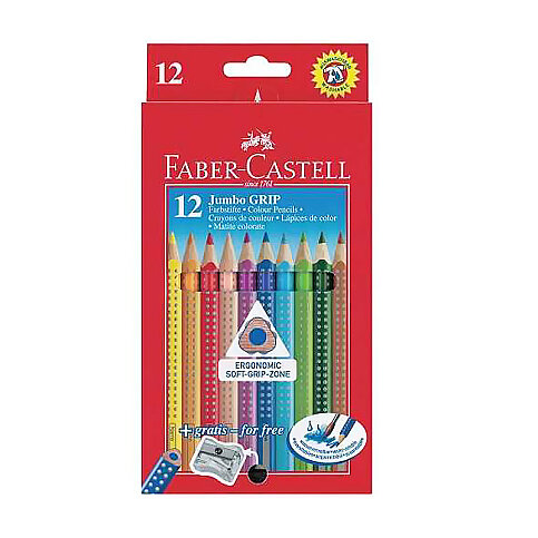 Faber-Castell Grip Jumbo Kuru Boya 12 Renk (5170110912) - 2