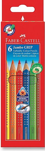 FABER-CASTELL GRİP JUMBO KURU BOYA 6 RENK (5170110906) - 1