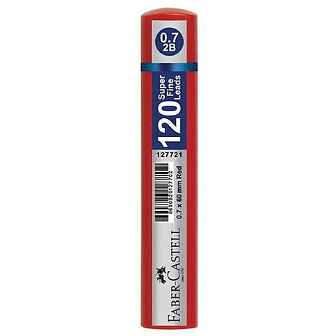 FABER-CASTELL GRİP KALEM UCU 0.7 2B 60mm BORDO (5090127731) - 1