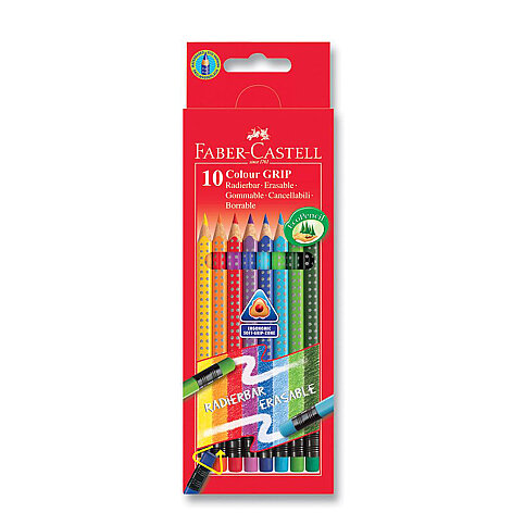 FABER-CASTELL GRİP SİLİNEBİLİR KURU BOYA 10 RENK (5170116613) - 2