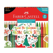 Faber-Castell Hayal Gücü Kuru Boya+Keçeli Kalem Seti Pastel 20 Renk (5178000107) - FABER-CASTELL