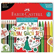 FABER-CASTELL HAYAL GÜCÜ KURU BOYA+KEÇELİ KALEM SETİ YENİ YIL 20 RENK (5178000108) - FABER-CASTELL (1)