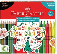 FABER-CASTELL HAYAL GÜCÜ KURU BOYA+KEÇELİ KALEM SETİ YENİ YIL 20 RENK (5178000108) - FABER-CASTELL