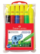 Faber-Castell Jumbo 42 Neon Keçeli Kalem 6 Renk (030642) - FABER CASTELL