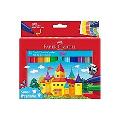 Faber-Castell Jumbo Superwashable Keçeli Kalem 12 Renk (5062154311) - 1