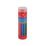Faber-Castell Jumbo Üçgen Kuru Boya Kalemi Tamboy 12 Renk Metal Tüp (5173116615) - FABER-CASTELL