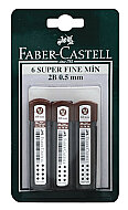 FABER-CASTELL KALEM UCU 0.5 2B 60mm 6LI BLİSTER (5506127820) - FABER-CASTELL