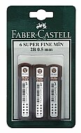 FABER-CASTELL KALEM UCU 0.5 2B 60mm 6LI BLİSTER (5506127820) - FABER-CASTELL