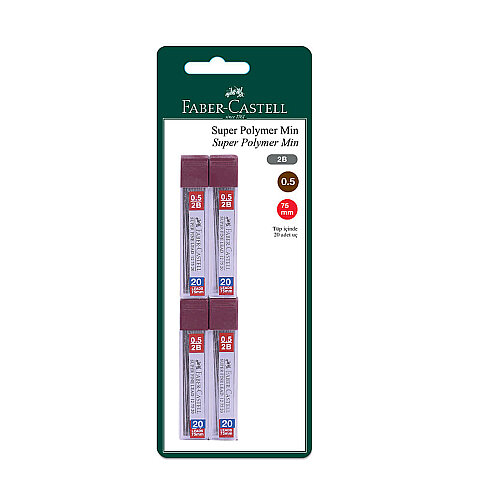 FABER-CASTELL KALEM UCU 0.5 2B 75mm 4LÜ BLİSTER (5600127520) - 1