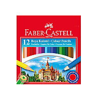 FABER-CASTELL KURU BOYA YARIM BOY 12 RENK KARTON KUTU (5171116412) - FABER-CASTELL