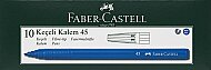 FABER-CASTELL 45 KEÇELİ KALEM MAVİ 10LU (5061155001) - FABER-CASTELL