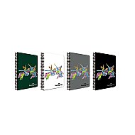 Faber-Castell Knights Spiralli Plastik Kapak Defter A4 Düz 80 Yaprak Klasik (5075000443) - FABER-CASTELL