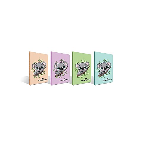 Faber-Castell Koala Dikişli Plastik Kapak Defter A5 Düz 80 Yaprak (5075000396) - 1
